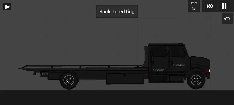 A black tow truck