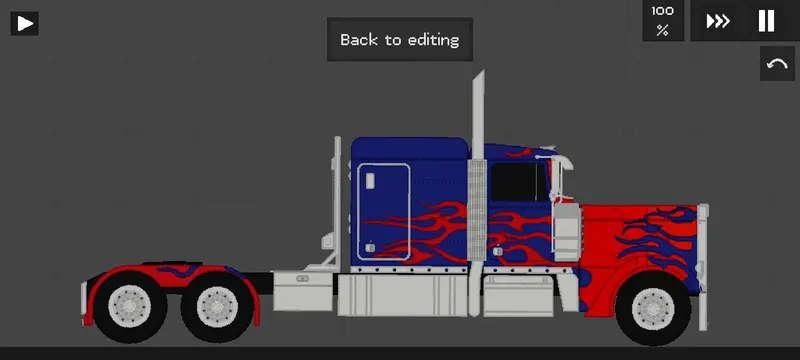 An Optimus prime truck
