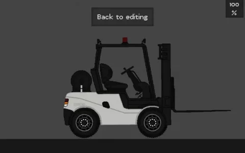 A white forklift