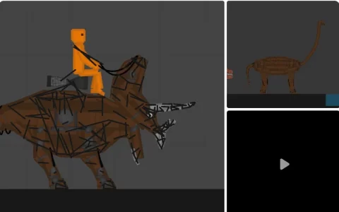 Brachiosaurus and triceratop rider