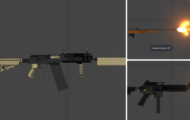 Colt SMG 633,Ruger 1022 and Siega 12