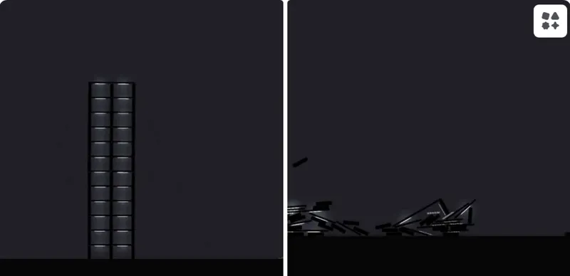 Destructible PPG Block tower