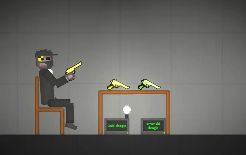 Gold deagle and emerald deagle