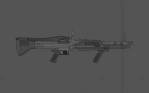 M60E4 with front grip
