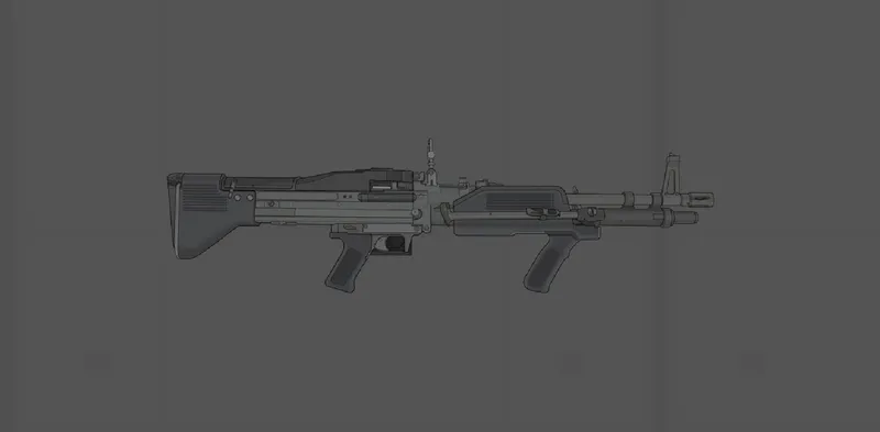 M60E4 with front grip