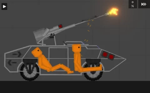 Race car with a AA gun