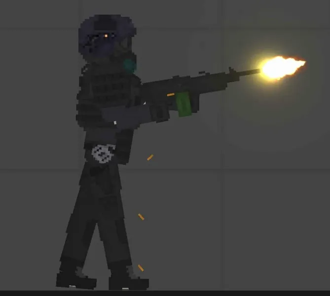 S.A.S. heavy gas mask operator