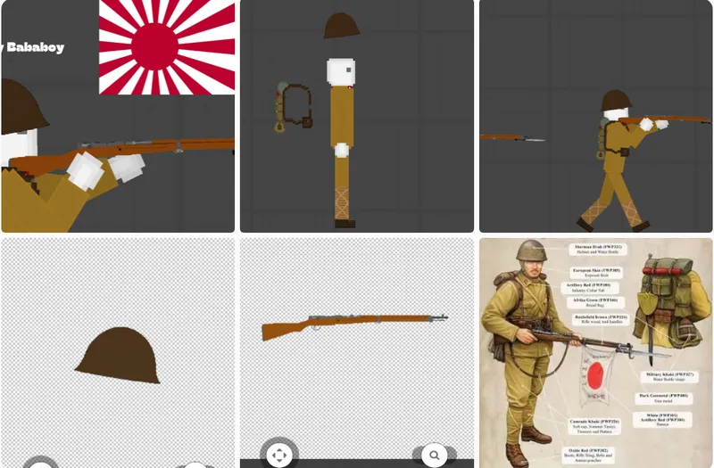 Second World War Japanese rifle man