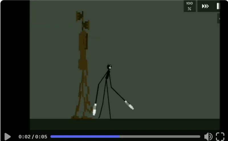 Siren head and cartoon cat