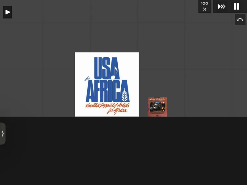 We are the world album and USA for Africa sign