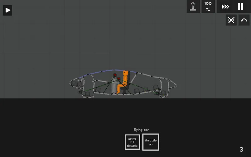 a flying car one with a mini gun