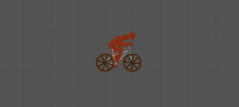 bicycle with red guy