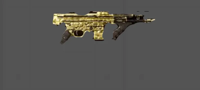 golden assault rifle