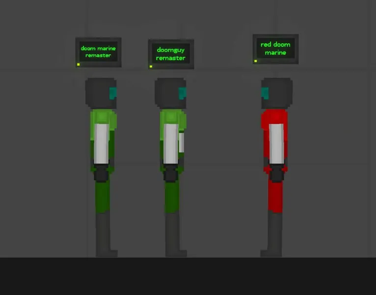 remastered doomguy + doom marine and a red marine